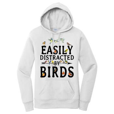 Easily Distracted By Birds Bird Lover Women's Pullover Hoodie