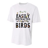 Easily Distracted By Birds Bird Lover Youth Performance Sprint T-Shirt