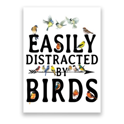 Easily Distracted By Birds Bird Lover Poster