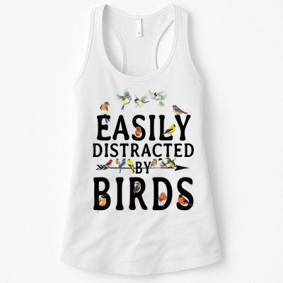 Easily Distracted By Birds Bird Lover Womens Tank Top