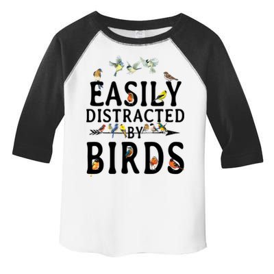 Easily Distracted By Birds Bird Lover Toddler Fine Jersey T-Shirt