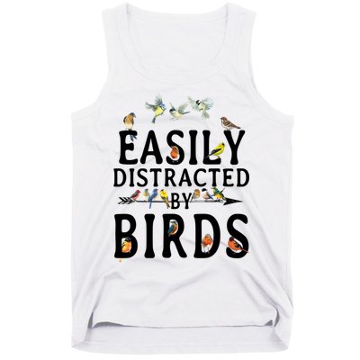 Easily Distracted By Birds Bird Lover Tank Top