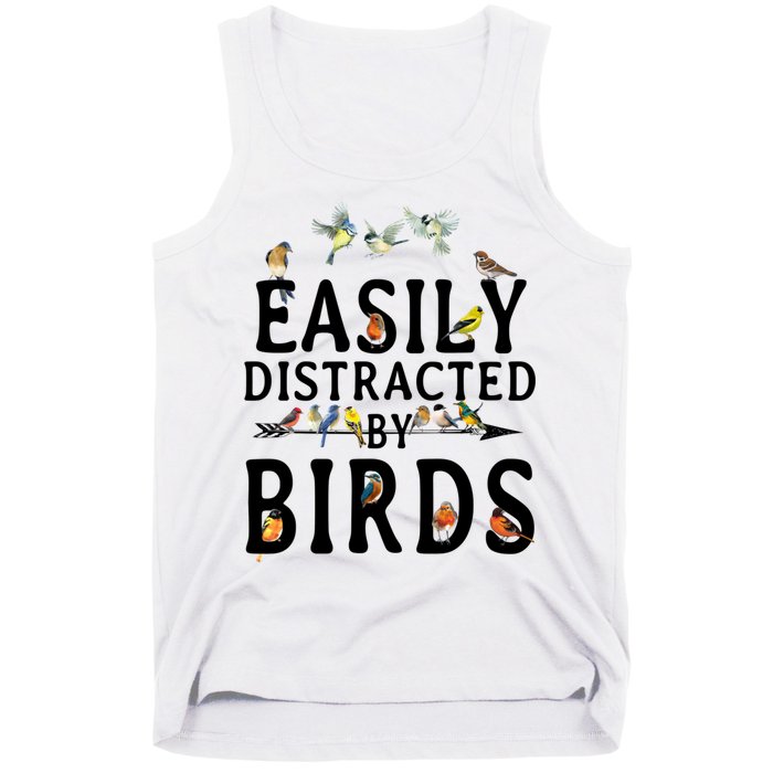 Easily Distracted By Birds Bird Lover Tank Top