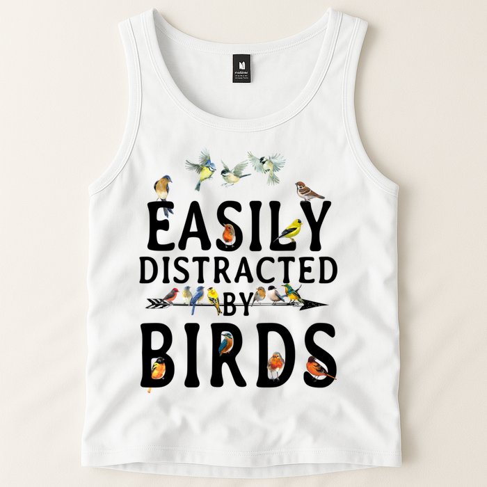 Easily Distracted By Birds Bird Lover Tank Top