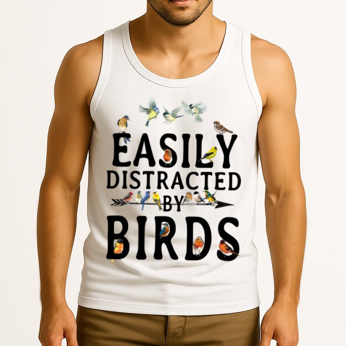 Easily Distracted By Birds Bird Lover Tank Top
