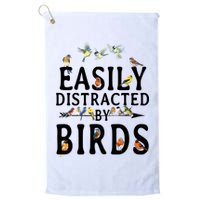Easily Distracted By Birds Bird Lover Golf Towel