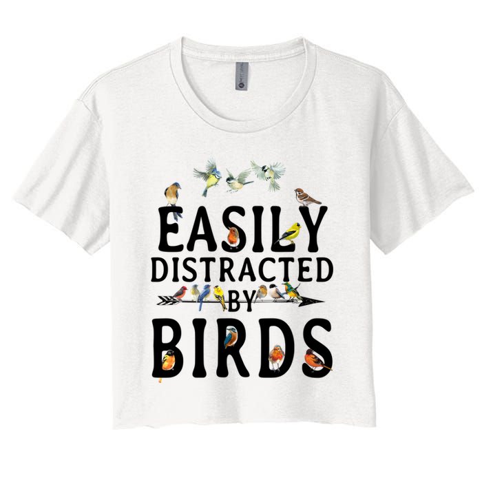 Easily Distracted By Birds Bird Lover Crop Top