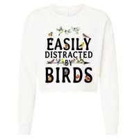 Easily Distracted By Birds Bird Lover Cropped Pullover Crew