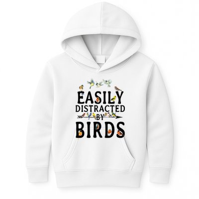 Easily Distracted By Birds Bird Lover Kids Hoodie