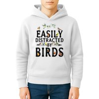 Easily Distracted By Birds Bird Lover Kids Hoodie