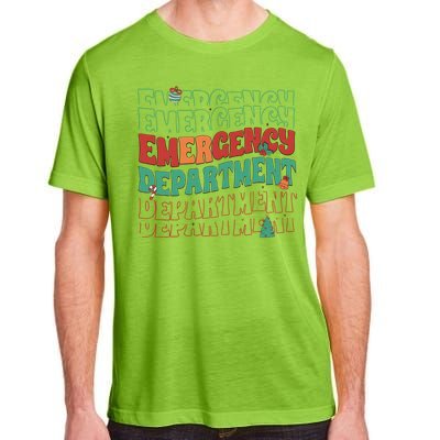 Emergency Department Christmas Nurse Holiday Adult ChromaSoft Performance T-Shirt