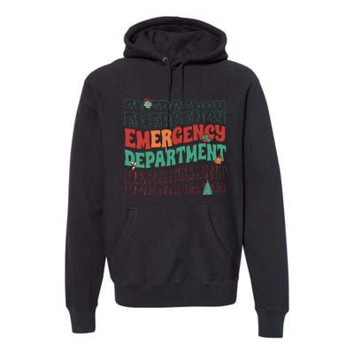 Emergency Department Christmas Nurse Holiday Premium Hoodie