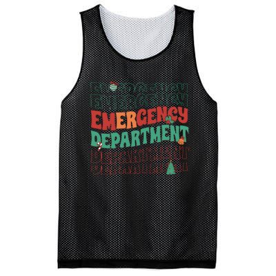 Emergency Department Christmas Nurse Holiday Mesh Reversible Basketball Jersey Tank