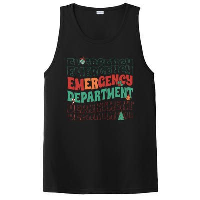 Emergency Department Christmas Nurse Holiday PosiCharge Competitor Tank