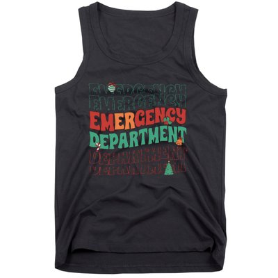 Emergency Department Christmas Nurse Holiday Tank Top