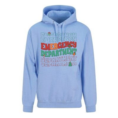 Emergency Department Christmas Nurse Holiday Unisex Surf Hoodie