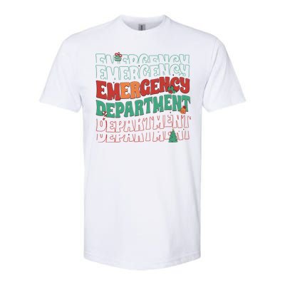 Emergency Department Christmas Nurse Holiday Softstyle CVC T-Shirt