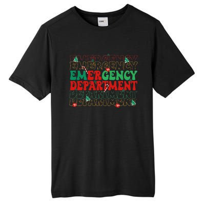 Emergency Department Christmas ED Er Nurse Crew Tall Fusion ChromaSoft Performance T-Shirt