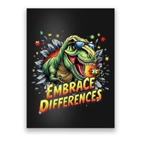 Embrace Differences Cool Dinosaur Inclusion Puzzle Trex Poster