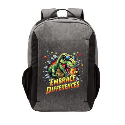 Embrace Differences Cool Dinosaur Inclusion Puzzle Trex Vector Backpack