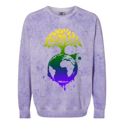 Earth Day Colorful Nature Colorblast Crewneck Sweatshirt