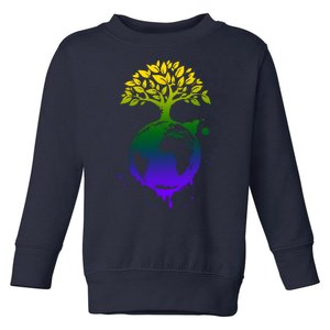 Earth Day Colorful Nature Toddler Sweatshirt