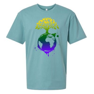 Earth Day Colorful Nature Sueded Cloud Jersey T-Shirt