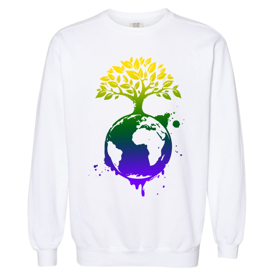 Earth Day Colorful Nature Garment-Dyed Sweatshirt