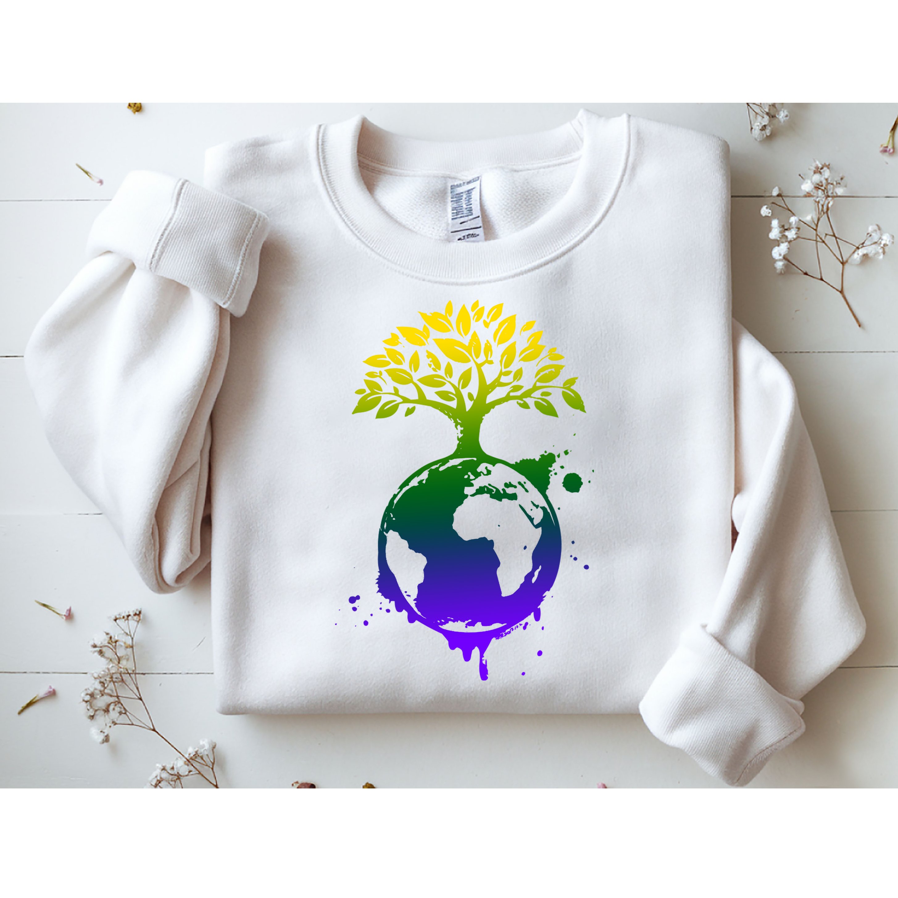 Earth Day Colorful Nature Sweatshirt