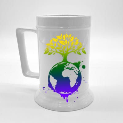 Earth Day Colorful Nature Beer Stein