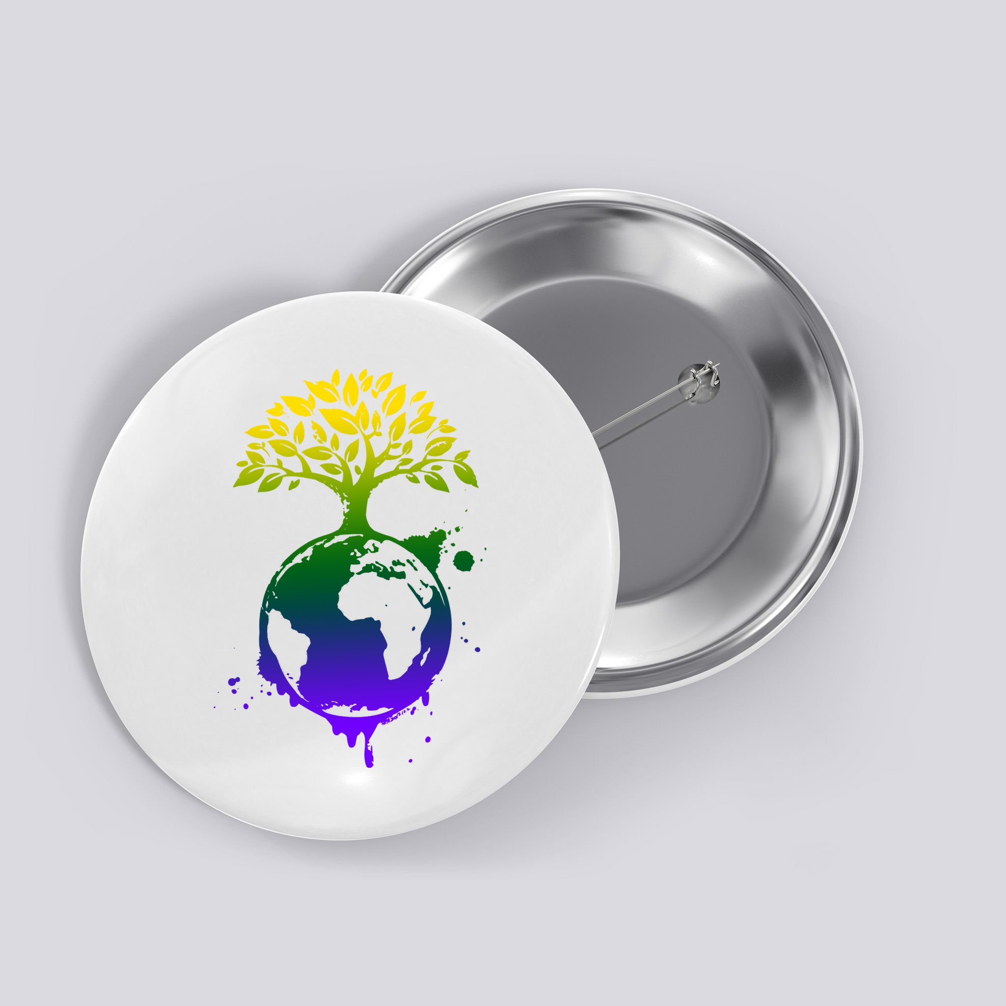 Earth Day Colorful Nature Button