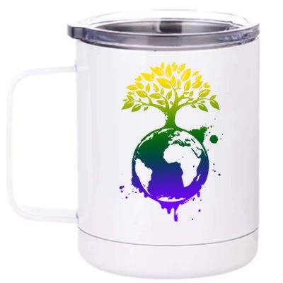 Earth Day Colorful Nature 12 oz Stainless Steel Tumbler Cup