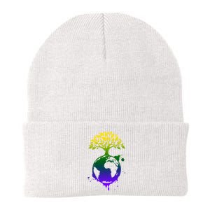 Earth Day Colorful Nature Knit Cap Winter Beanie