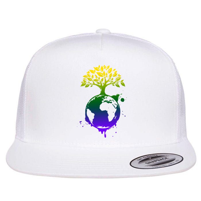 Earth Day Colorful Nature Flatbill Hat