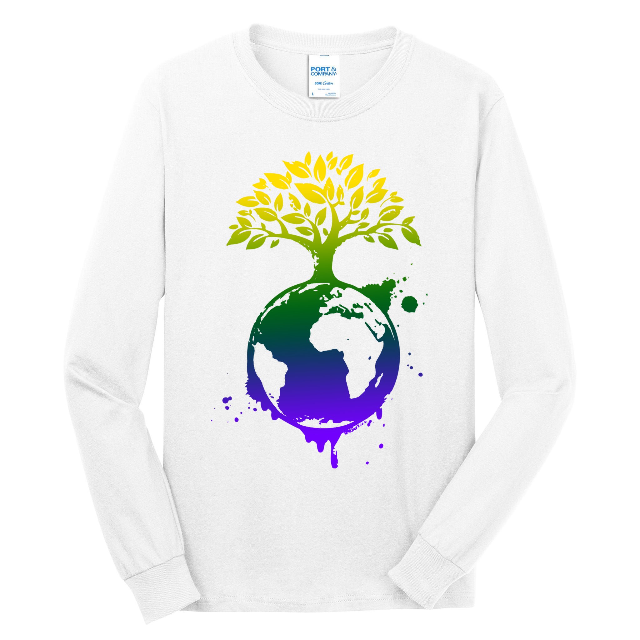 Earth Day Colorful Nature Tall Long Sleeve T-Shirt