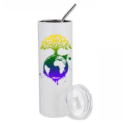 Earth Day Colorful Nature Stainless Steel Tumbler