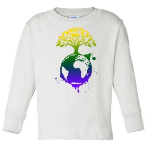 Earth Day Colorful Nature Toddler Long Sleeve Shirt