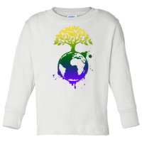 Earth Day Colorful Nature Toddler Long Sleeve Shirt