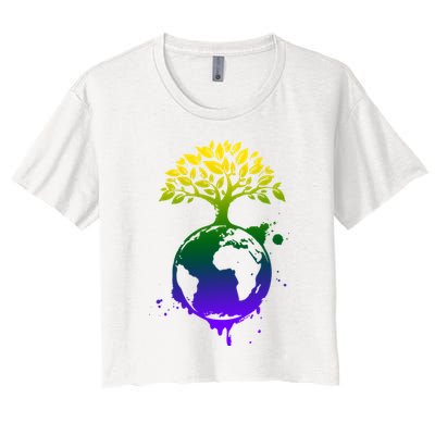 Earth Day Colorful Nature Crop Top