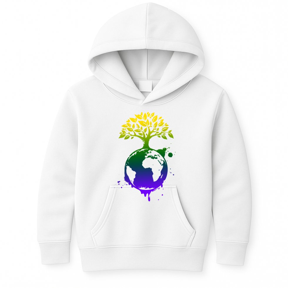 Earth Day Colorful Nature Kids Hoodie