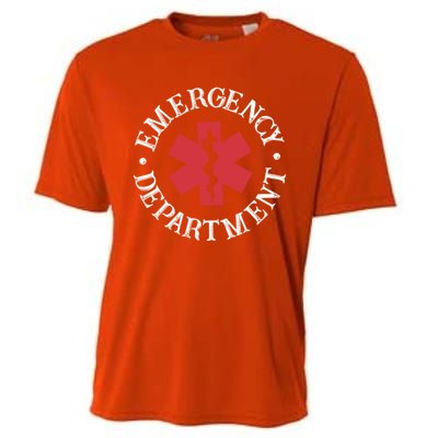 Emergency Departt Christmas Nurse Skeleton Xmas Er Nurse Gift Cooling Performance Crew T-Shirt