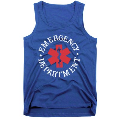 Emergency Departt Christmas Nurse Skeleton Xmas Er Nurse Gift Tank Top