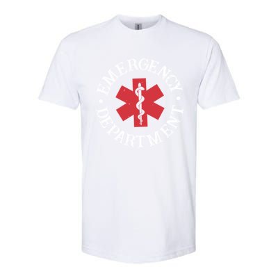 Emergency Departt Christmas Nurse Skeleton Xmas Er Nurse Gift Softstyle CVC T-Shirt