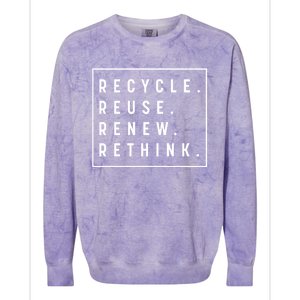 Earth Day Crisis Environtal Activism Earth Lovers Gift Colorblast Crewneck Sweatshirt