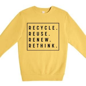 Earth Day Crisis Environtal Activism Earth Lovers Gift Premium Crewneck Sweatshirt