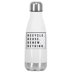 Earth Day Crisis Environtal Activism Earth Lovers Gift Stainless Steel Insulated Water Bottle