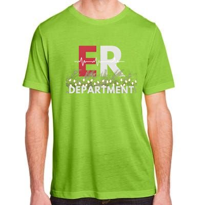 Emergency Department Christmas Nurse Adult ChromaSoft Performance T-Shirt