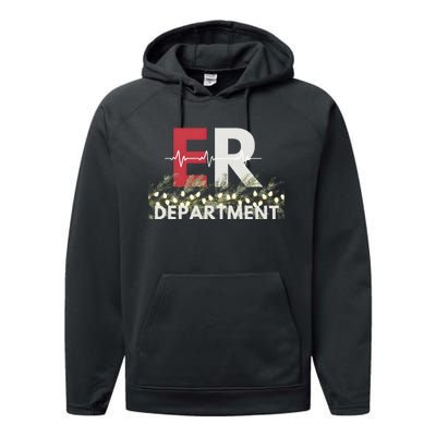 Emergency Department Christmas Nurse Performance Fleece Hoodie