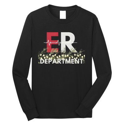 Emergency Department Christmas Nurse Long Sleeve Shirt