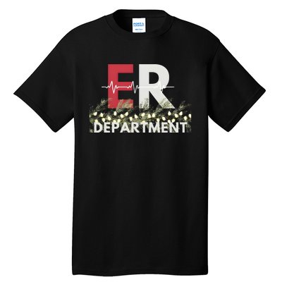 Emergency Department Christmas Nurse Tall T-Shirt